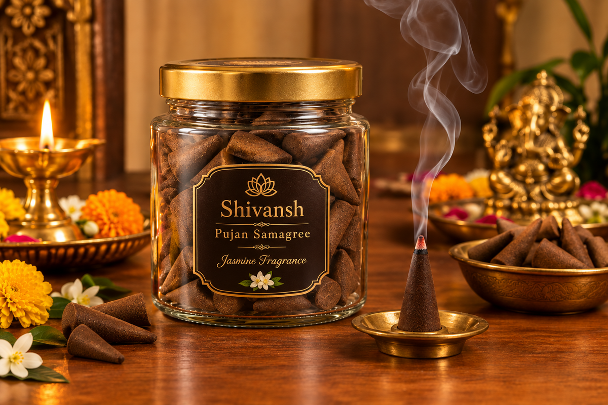 Backflow Dhoop Cones - 51 Pcs | Choose Sandalwood, Camphor, Jasmine or Lavender